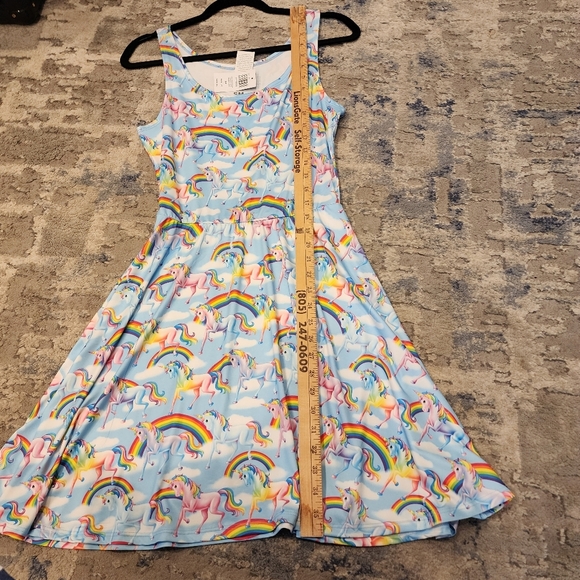 NWT Lisa Frank Unicorn Rainbow Dress Sz Small Sleeveless Magical XOXO Stretchy - Picture 6 of 16